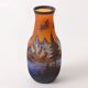 Vintage style Gallé '900 multicoloured decorative glass vase
