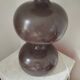 Floor lamp 70s turned wood
