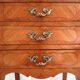 Louis XV French bedside tables with floral marquetry, 1940s, set of 2