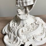 Pair of patinated candlesticks