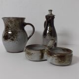 Stoneware set signed Atch T and Ch Robert