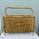 Rattan and woven wicker magazine rack