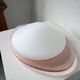 Pink glass wall lamp 1970s Gamma