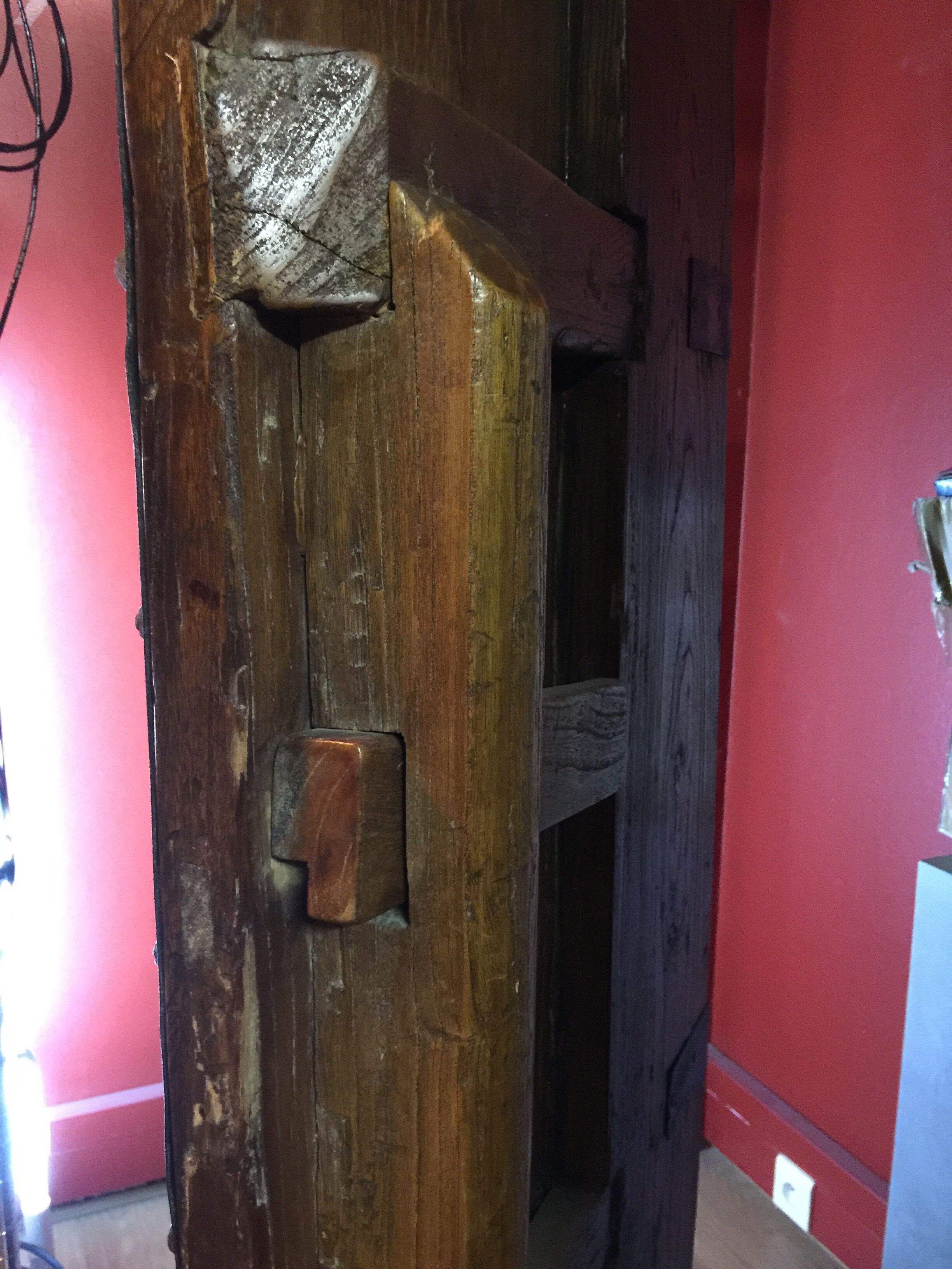 Of entry door Vietnamese Chinese wooden massif beginning of the 20 th