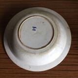Plat creux ancien, plat faïence Terre de Fer ( Creil et Montereau ), modèle japonisant pagode