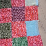 Plaid patchwork hand-knitted