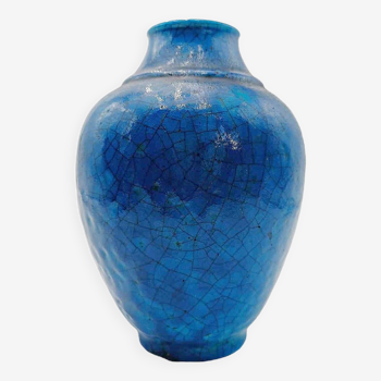 Vase en céramique Bleue de Edmond Lachenal