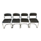 Set of 4 vintage 1970s chrome chairs – Rinaldi style