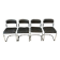 Set of 4 vintage 1970s chrome chairs – Rinaldi style