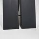 Table en verre et métal noir, années 1970