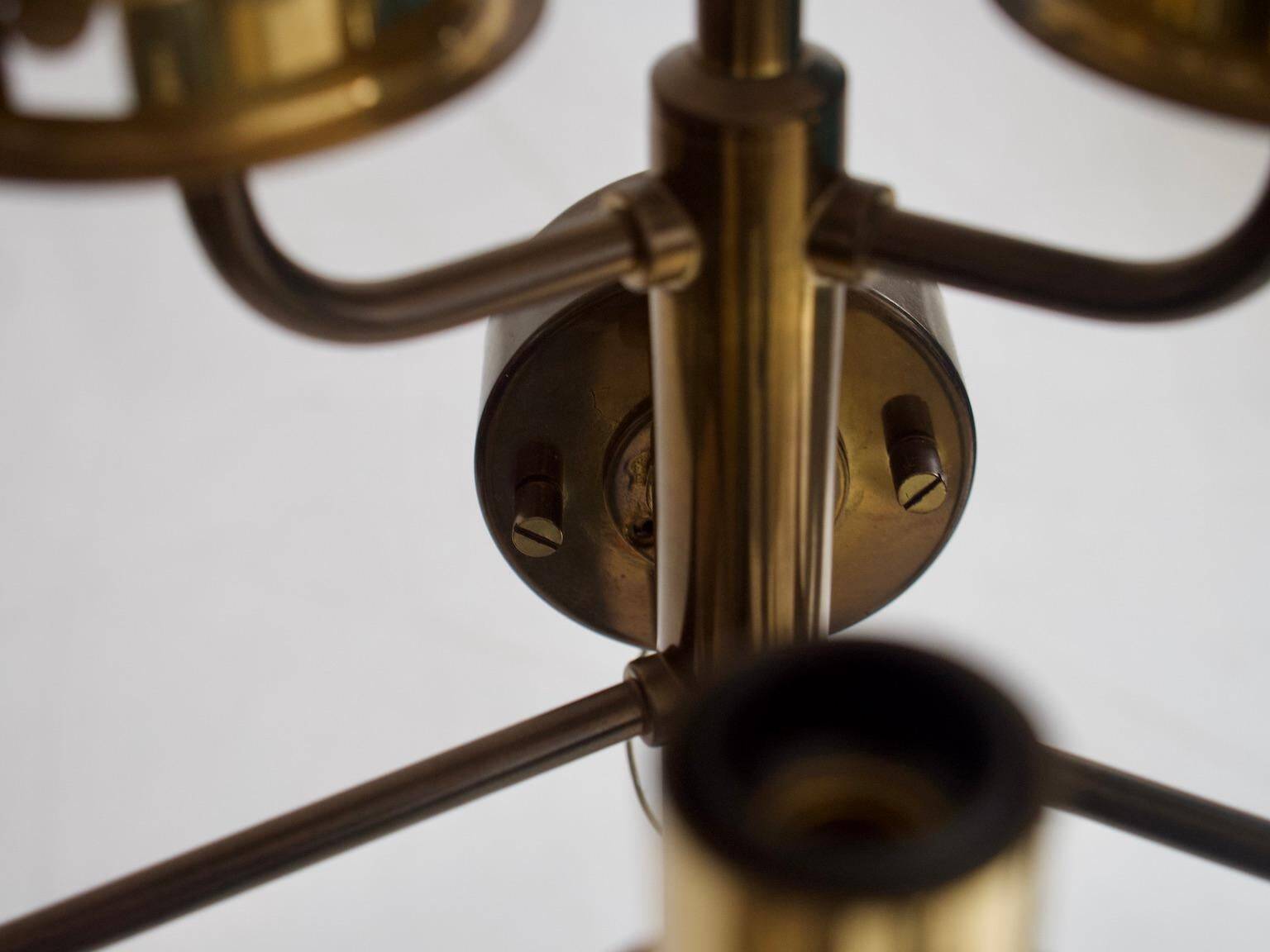Brass wall light with five lights by Hans-Agne Jakobsson