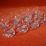Set of 8 walk glasses in vintage glass design 70's 80's