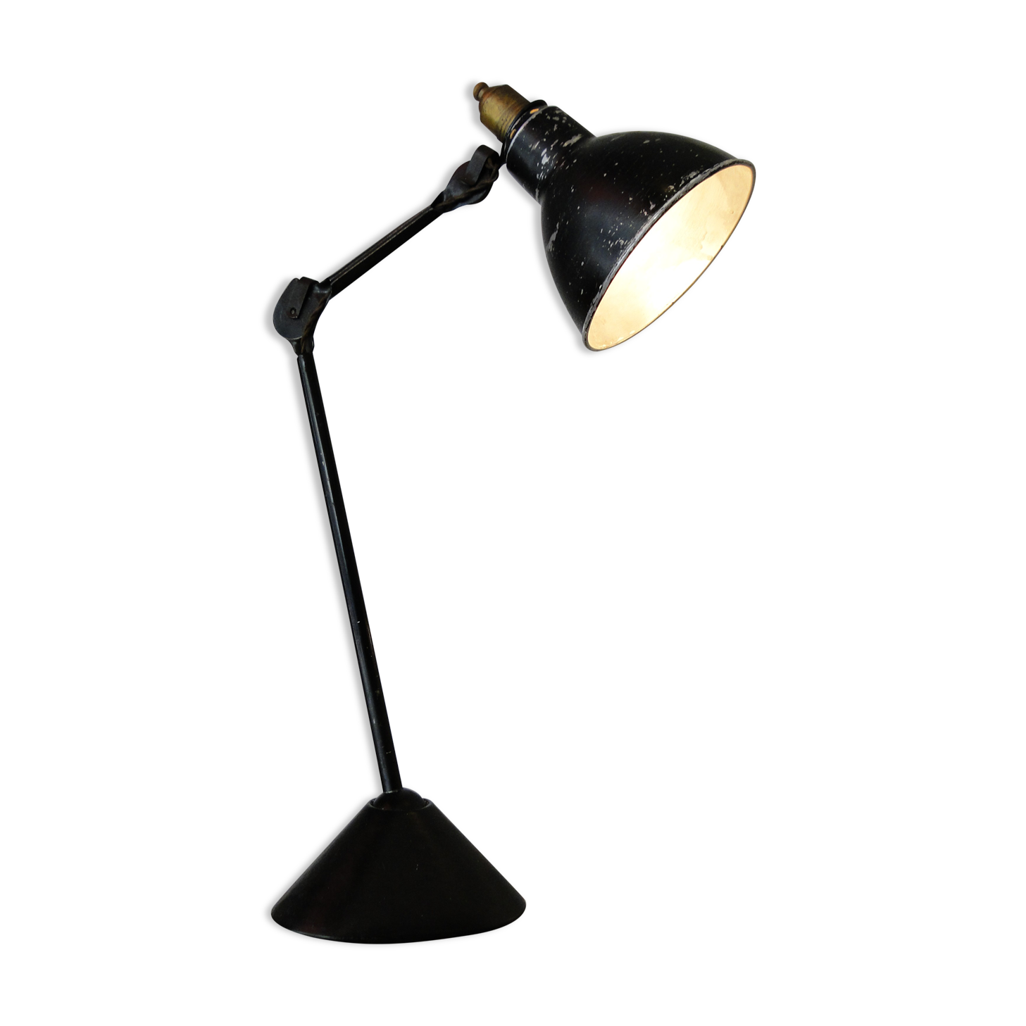 Vintage desk lamp Bernard Albin Gras model 205 portable circa 1930