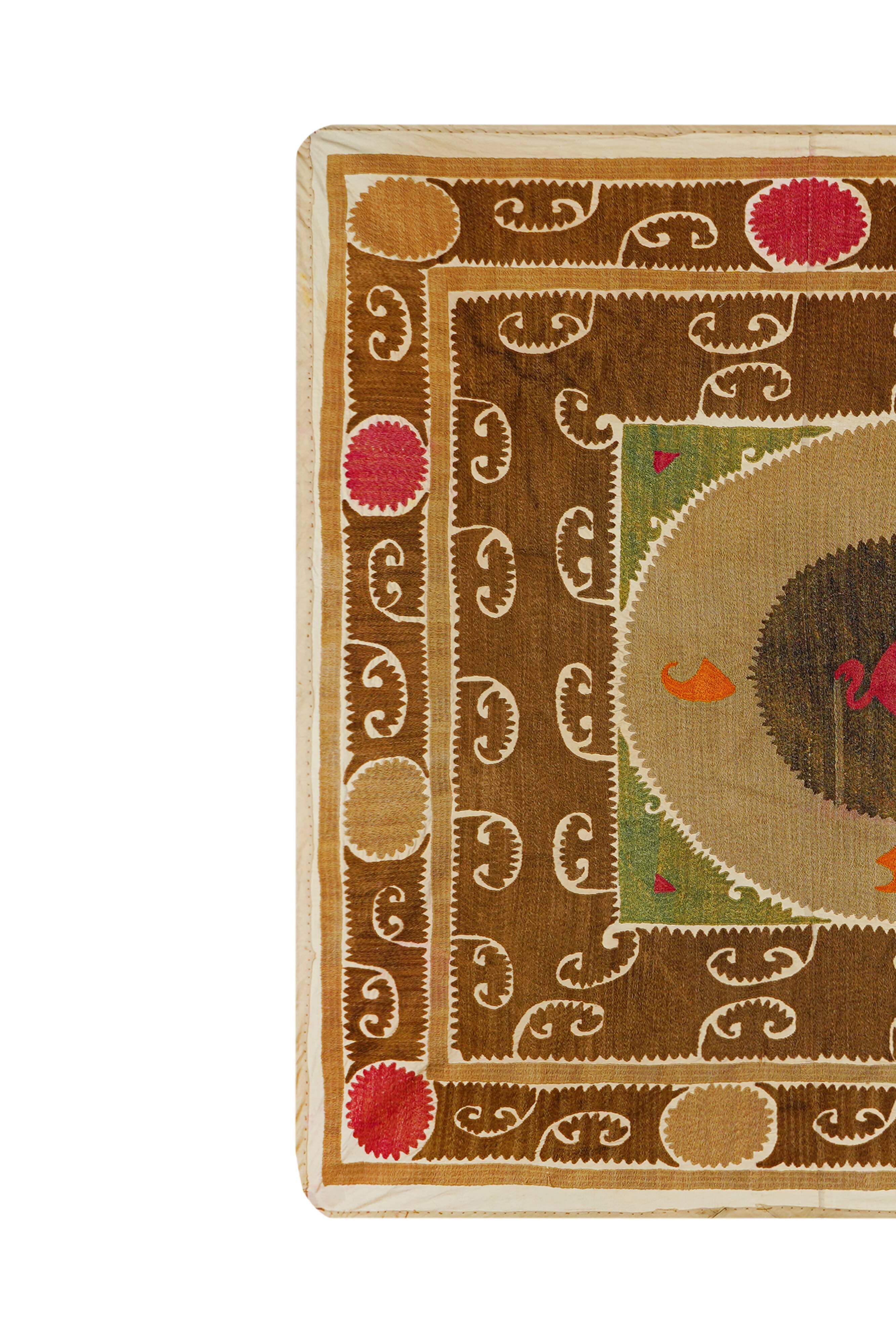 Vintage Turkish hand-knotted rug 107x126 cm