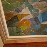 Swedish Oil on Canvas – “Autumn Landscape” by Ulf Tedenstig (1937–1999