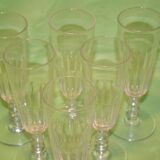 St. louis 6 flutes baccarat has champagne 19th cut sides flat crystal