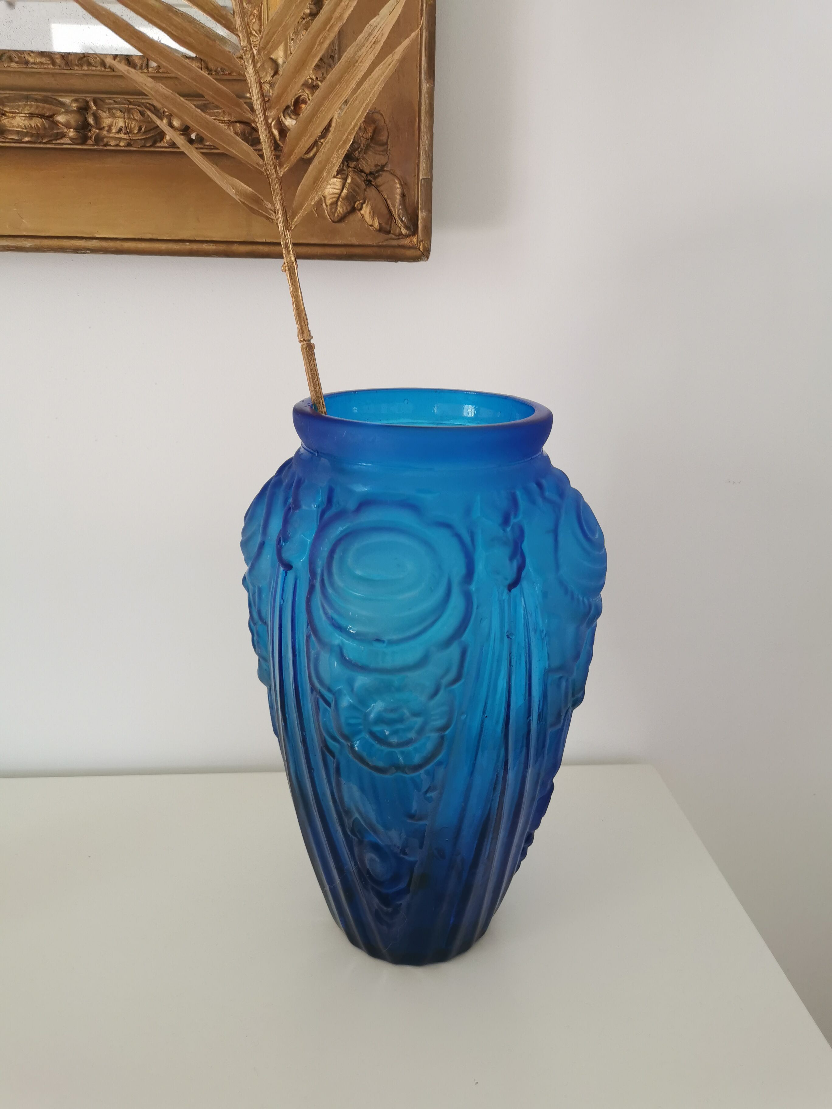 Art Deco blue vase