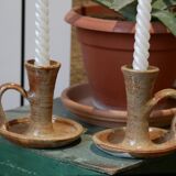 Bougeoirs en grès