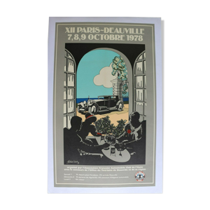 Affiche ancienne rallye - deauville