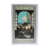 Affiche ancienne rallye paris deauville 78 automobile voisin f.f.a.e.