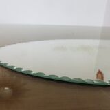 Beveled oval mirror 50s 60s 40x20cm