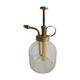 Transparent glass spray and gold metal