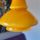 Suspension en opaline orange 70s