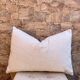 Handmade white Moroccan cushion cover (60x40 cm) for Kilim rugs, cushion cover,