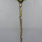 Chandelier en laiton et verre opalin Art Déco, années 1930