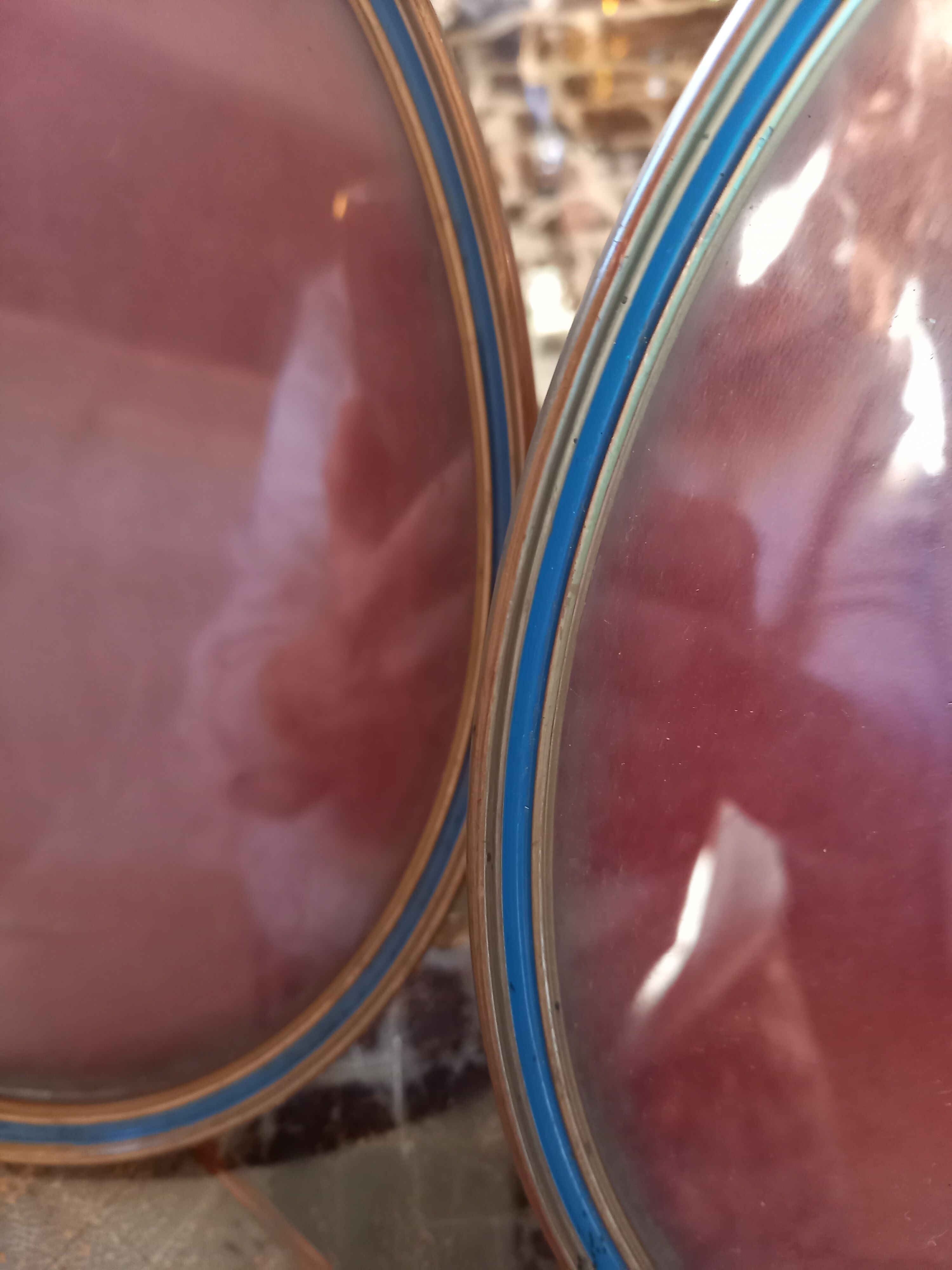 Lot 2 oval frames style art deco vintage