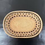 Braided rattan basket