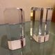 Ritts bookends, astrolite lucite, 1970s