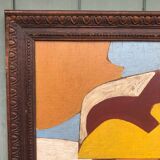 Abstract painting on panel