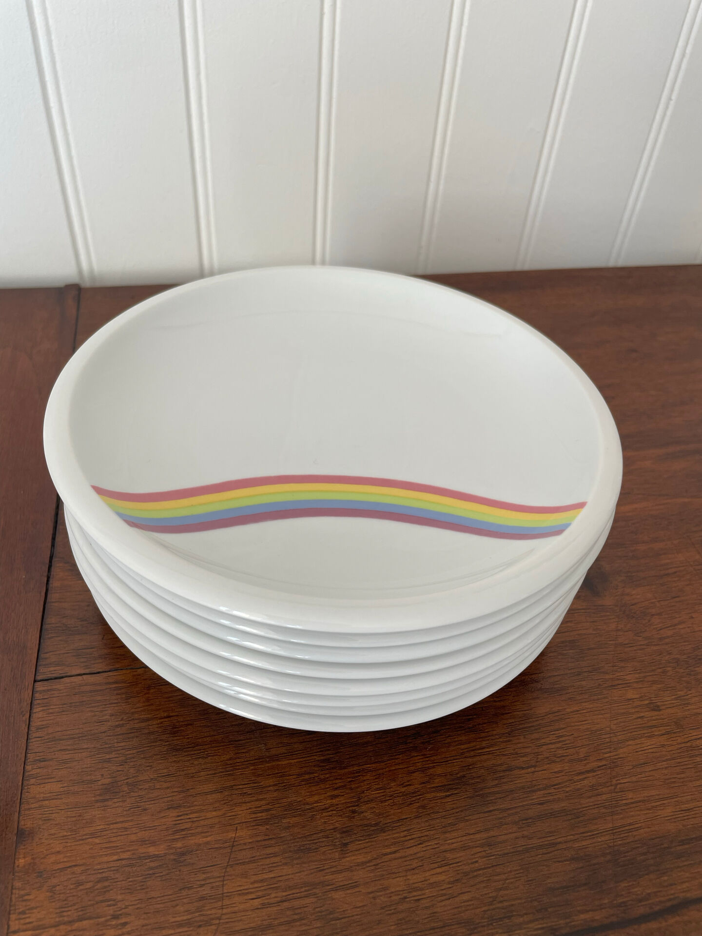 Lot 8 assiettes arc en ciel Tonika Kahla