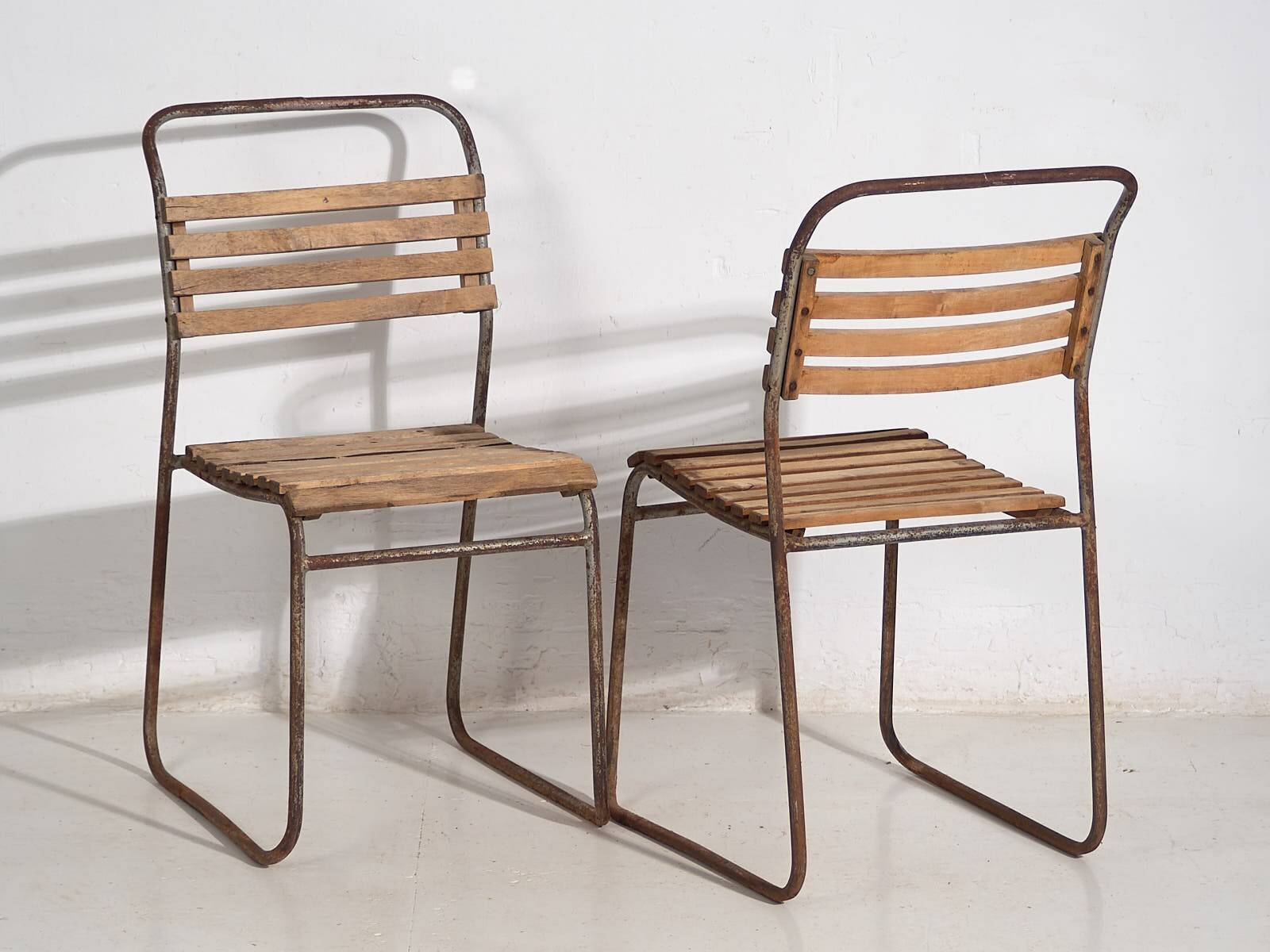 Chaises de jardin anciennes (c.1920). Ensemble de 2 pièces n°7