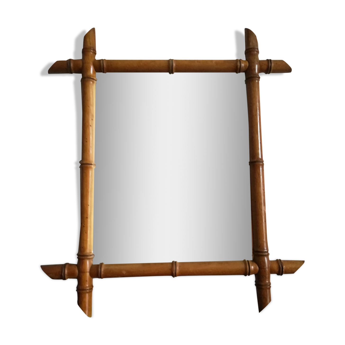 Vintage bamboo mirror