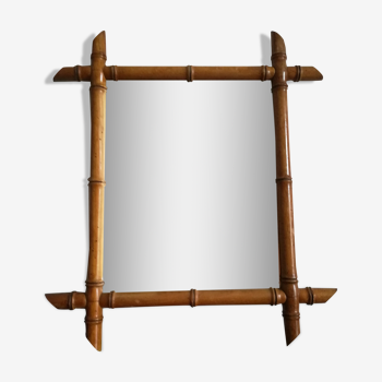 Miroir bambou vintage