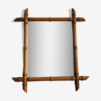 Vintage bamboo mirror