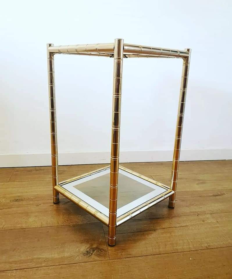Pair of gold meta harnesses and glass tops