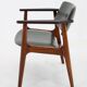 1960s arne vodder desk armchair model "lene" in leather , denmark