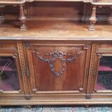 Louis XVI two-part sideboard in carved walnut