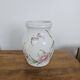 Vase blanc vintage en porcelaine Revol à fleurs roses