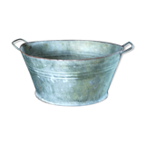 Galvanized metal basin