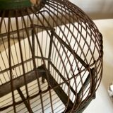 Octagonal bird cage made of wood and wire around 1920