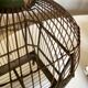 Octagonal bird cage made of wood and wire around 1920