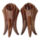 Paire de vases aux 3 cornes vintage 1960