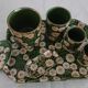 6-piece smoking service from the enamelled pottery of France KG Luneville.
