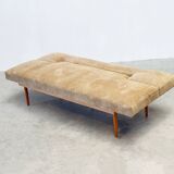 1970's German wooden sofa / daybed