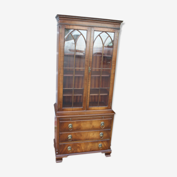 Mahogany bookcase with brushing slide