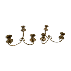 Paire de bougeoirs en